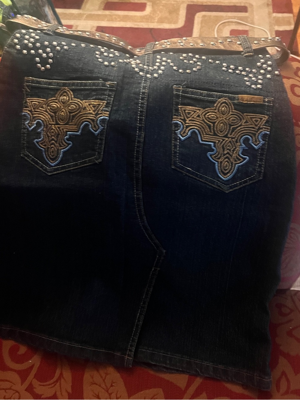 Denim skirt with amazing details